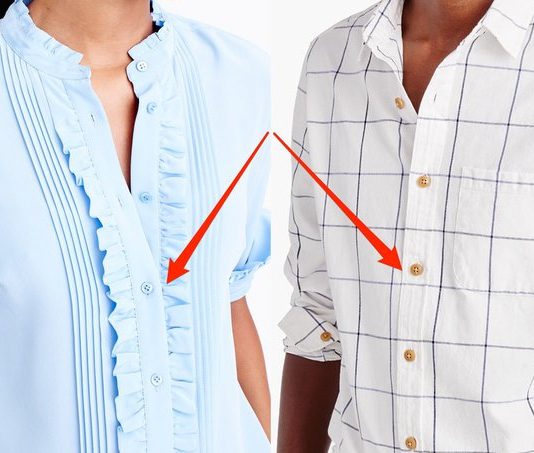 Motivul pentru care cămăşile de bărbați au nasturi pe dreapta