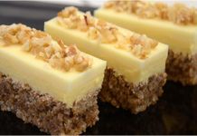 Prajitura fina cu nuca si ciocolata alba